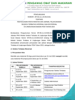 Penyesuaian Persyaratan Dan Jadwal Pelaksanaan Seleksi Terbatas Internal Dan Eksternal BPOM 2023