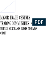 Major Trade Centres Trading Communities Punjabi and Multani