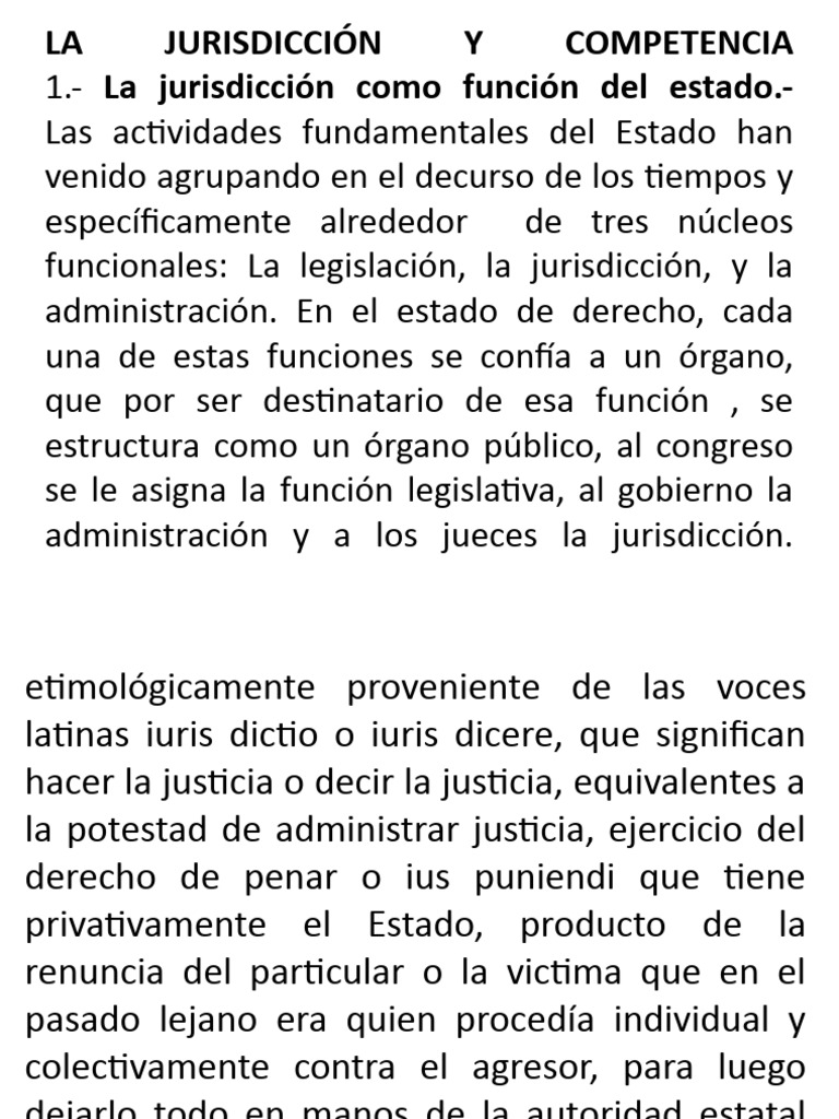 Jurisdicción y Competencia en el Estado | PDF | Jurisdicción | Judicaturas