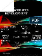 Lesson 8 Advanced Web Development