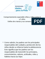 Estilos de Crianza, Consecuencias y Lo Esperable 4 y 5 Años