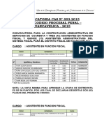 Convocatoria Cas #003-2015 Nuevo Codigo Procesal Penal - Huancavelica - 2015