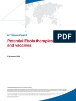 World Health Organization (WHO) - 2014 - Potential Ebola Therapies and Vaccines Interim Gu