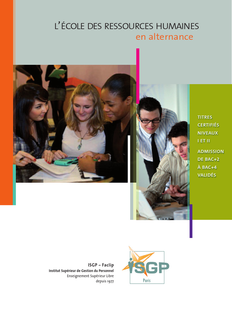 Formation en Ressources Humaines ISGP | PDF | Gestion des ressources ...