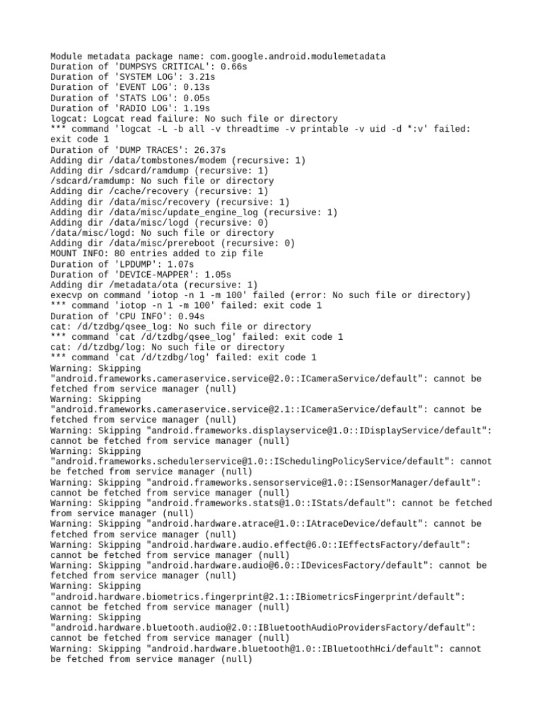 Android Module Metadata Log Analysis | PDF | Software Engineering ...