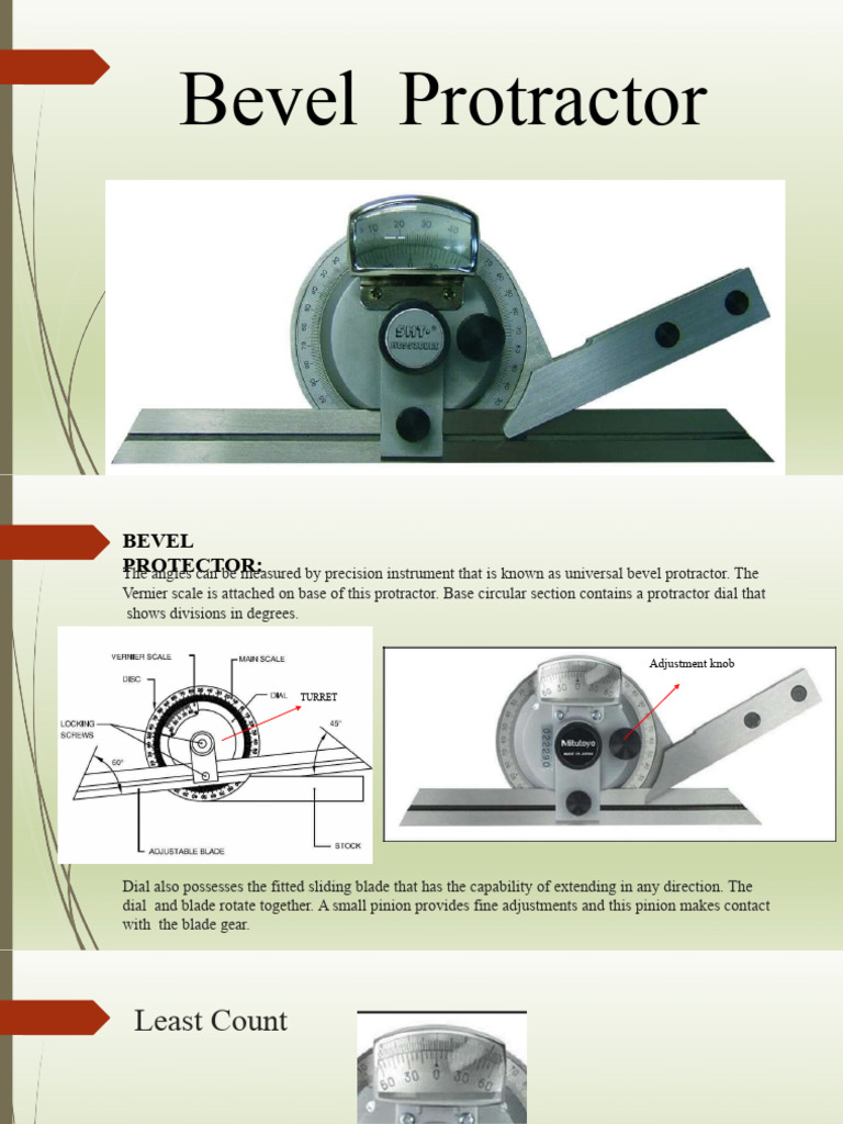 Bevel Protractor PDF Angle Metrology