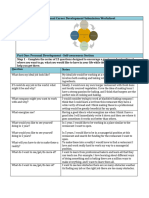 Personal Career Development Submission Worksheet W2019