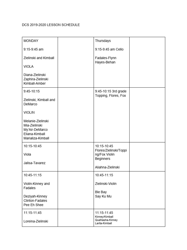 DCS 2019 2020 Lesson Schedule PDF