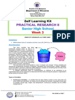Practical Research Ii: Self Learning Kit