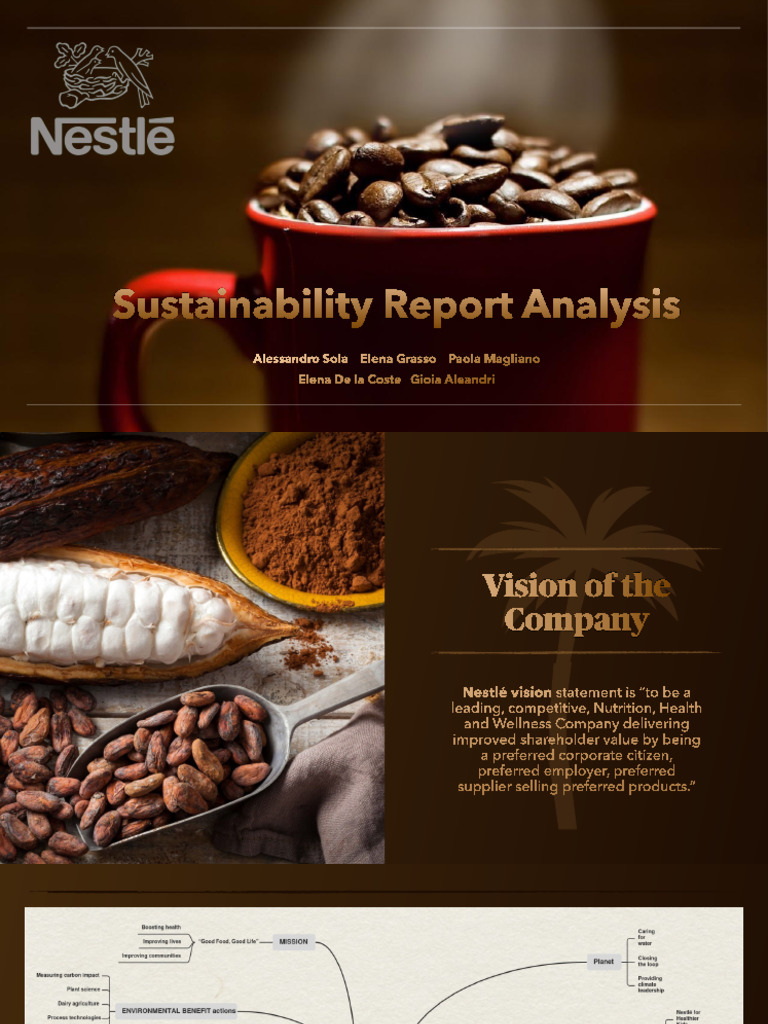 Nestlé Sustainability Presentation PDF Sustainability