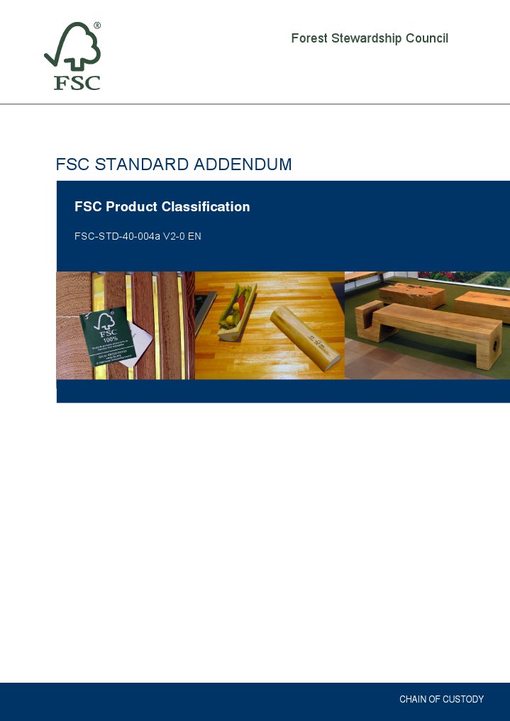 FSC-STD-40-004a V2-0 en FSC Product Classification | PDF | Wood | Paper
