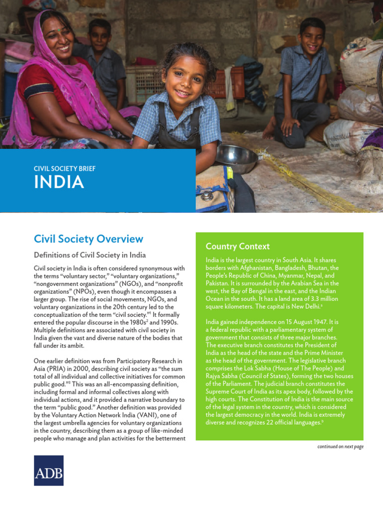 Civil Society Landscape in India | PDF | Non Governmental Organization