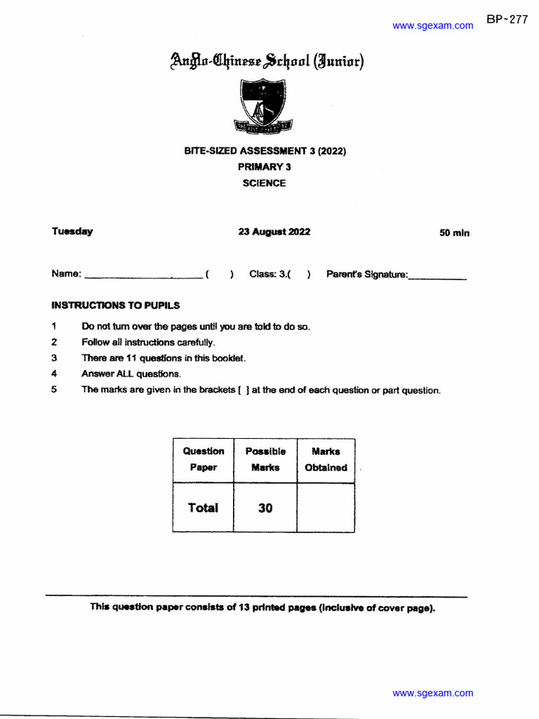 2022 p3 science weighted assessment 2 acs pdf
