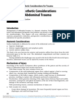 Anesthetic Considerations For Abdominal Trauma