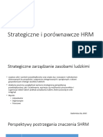 Strategiczne I Porównawcze HRM