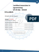 PCAP™ - Certified Associate in Python Programming (Exam PCAP-31-02) - EXAM Syllabus