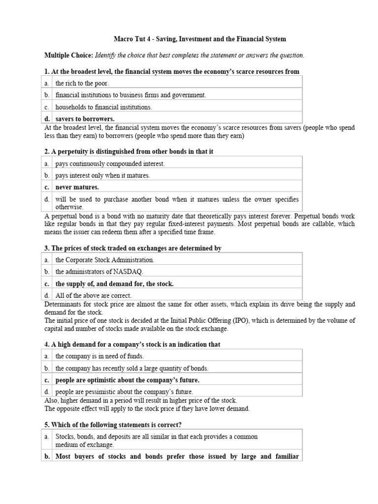 Macro Tut 4 With Ans Download Free Pdf Interest Deficit Spending