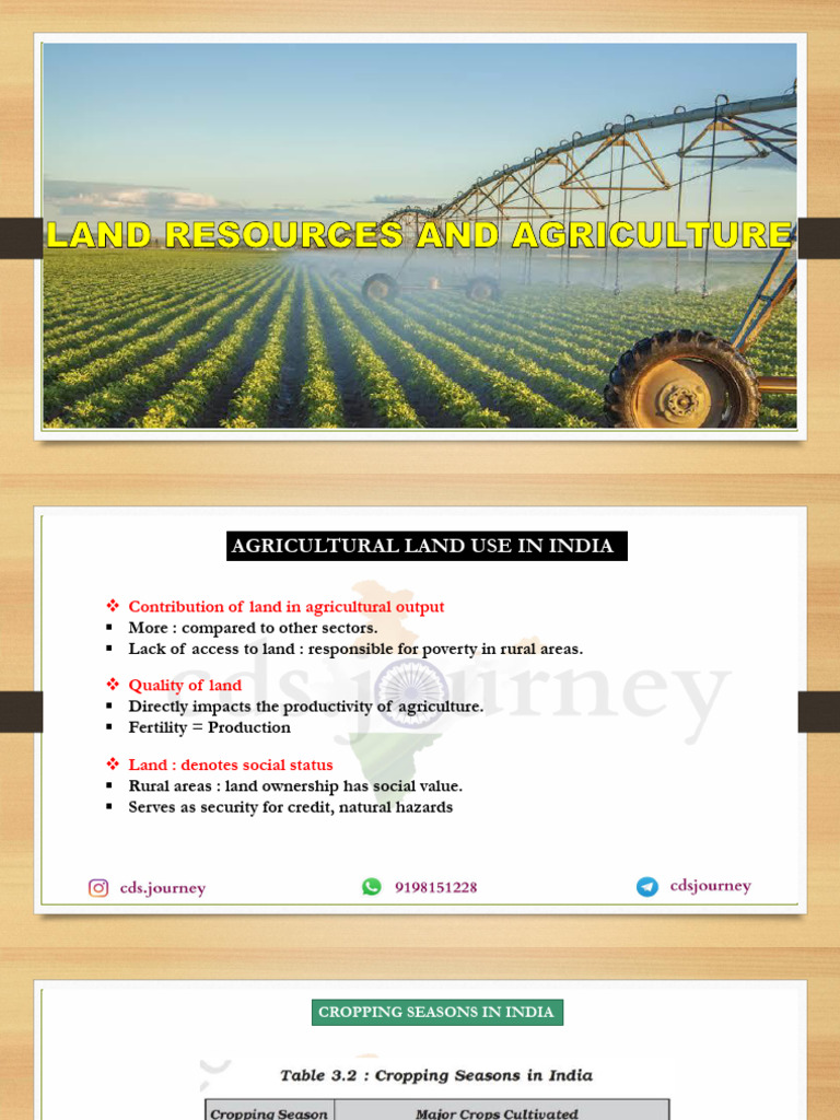 Land Resources And Agriculture Download Free Pdf Agriculture Cereals