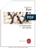 Umberto Eco La Production Des Signes