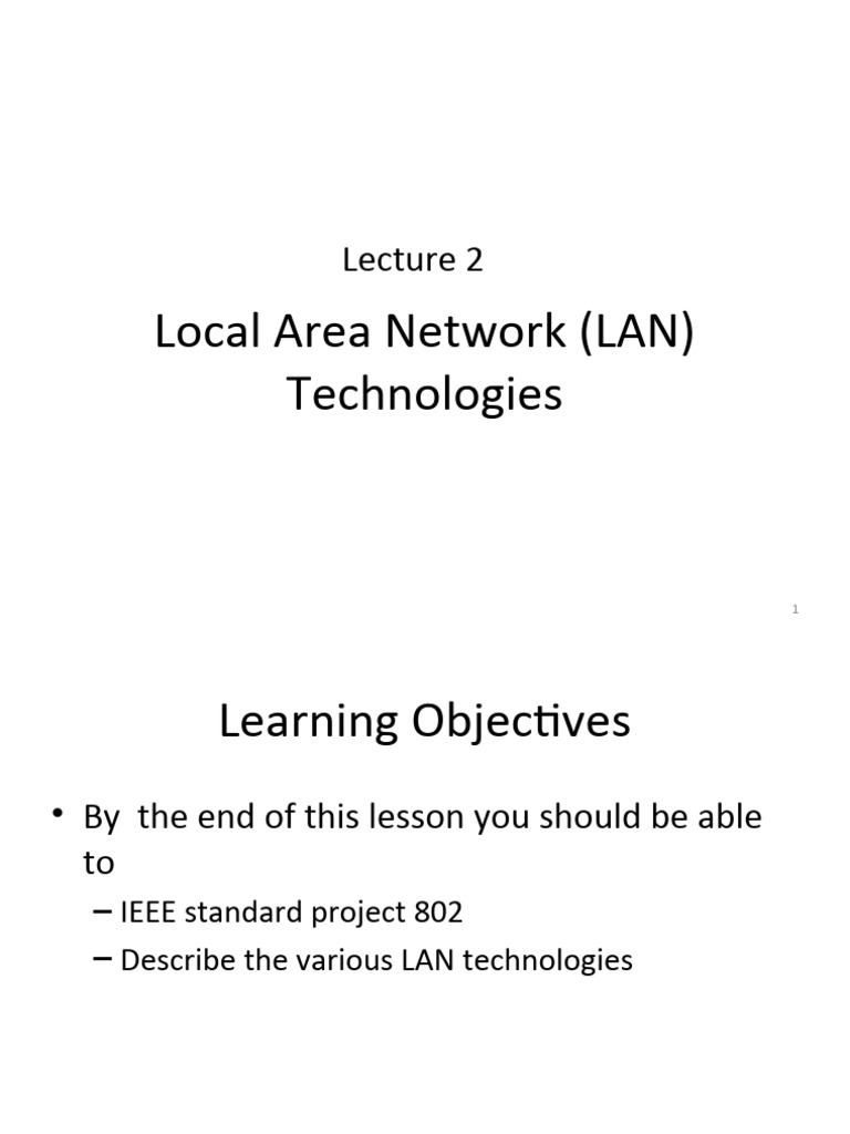 Overview of LAN Technologies | PDF | Ethernet | Computer Network