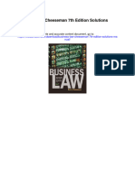 Business Law Cheeseman 7th Edition Solutions Manual