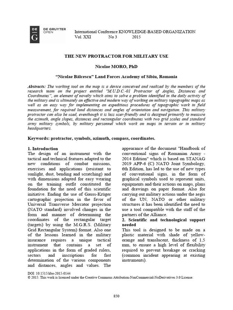 Military Protractor Innovation | PDF