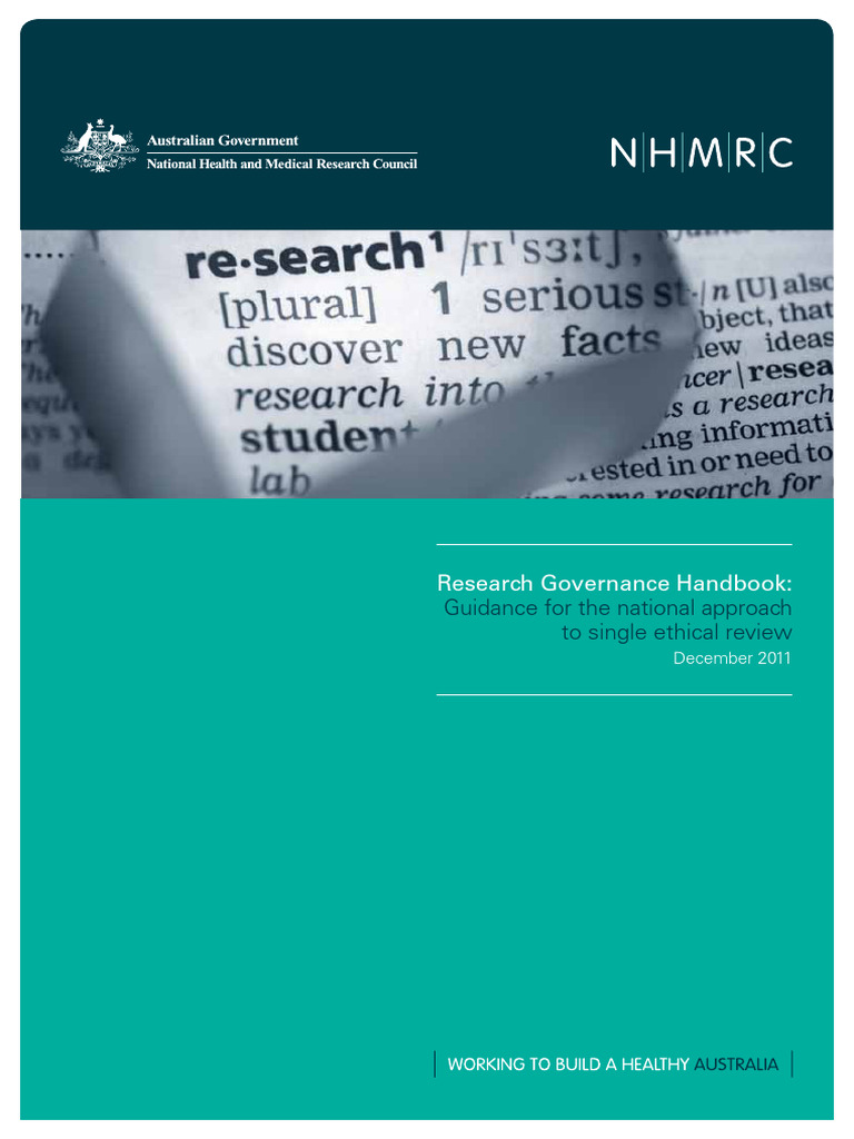 Research Governance Handbook PDF Governance Risk Management