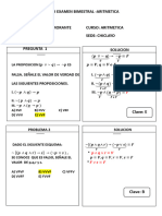 Solucionario - I Examen Bimestral 4°aritm