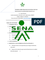 Informe, Aceite Esencial de Mandarina PDF