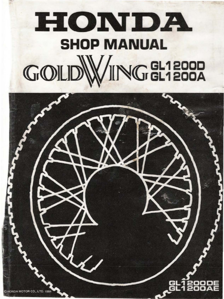 GL1200 Gold Wing Shop Manual | PDF | Piston | Manual Transmission