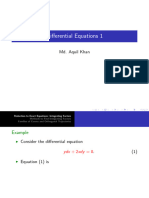 Differential Equations 1: Md. Aquil Khan