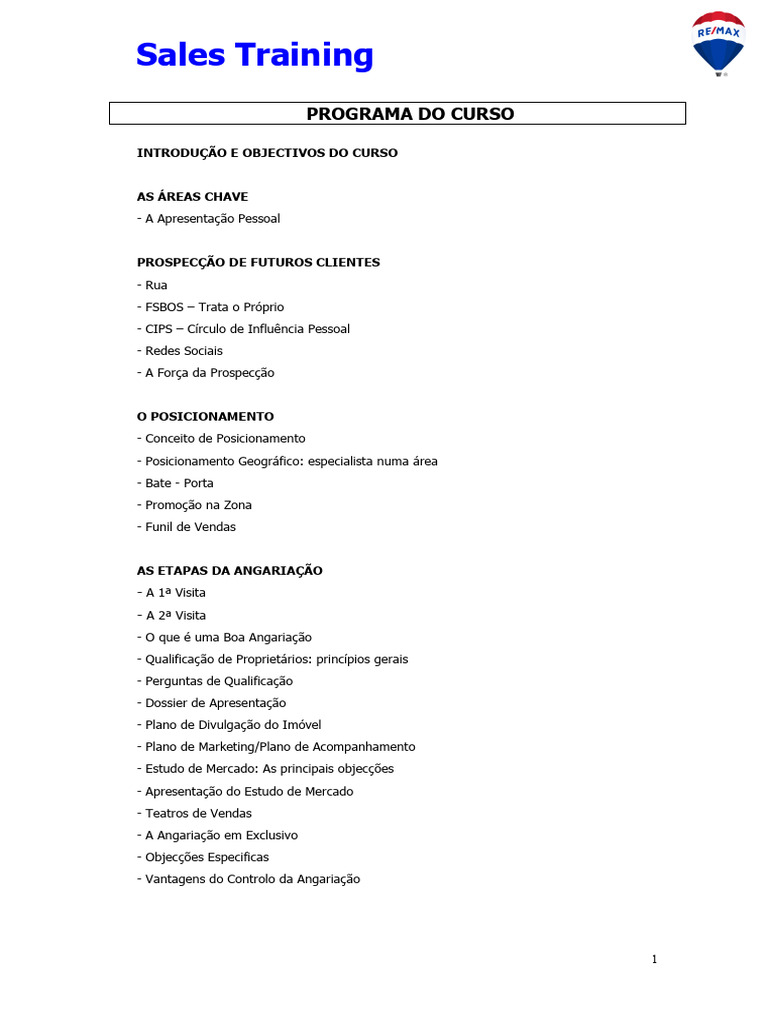 Manual Sales Training | PDF | Mercado (economia) | Marketing