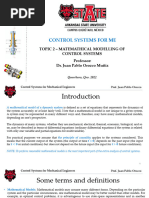 Topic 2. Matemethical Modelling of Control Systems V1