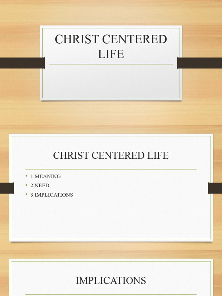 Christ Centered Life | PDF
