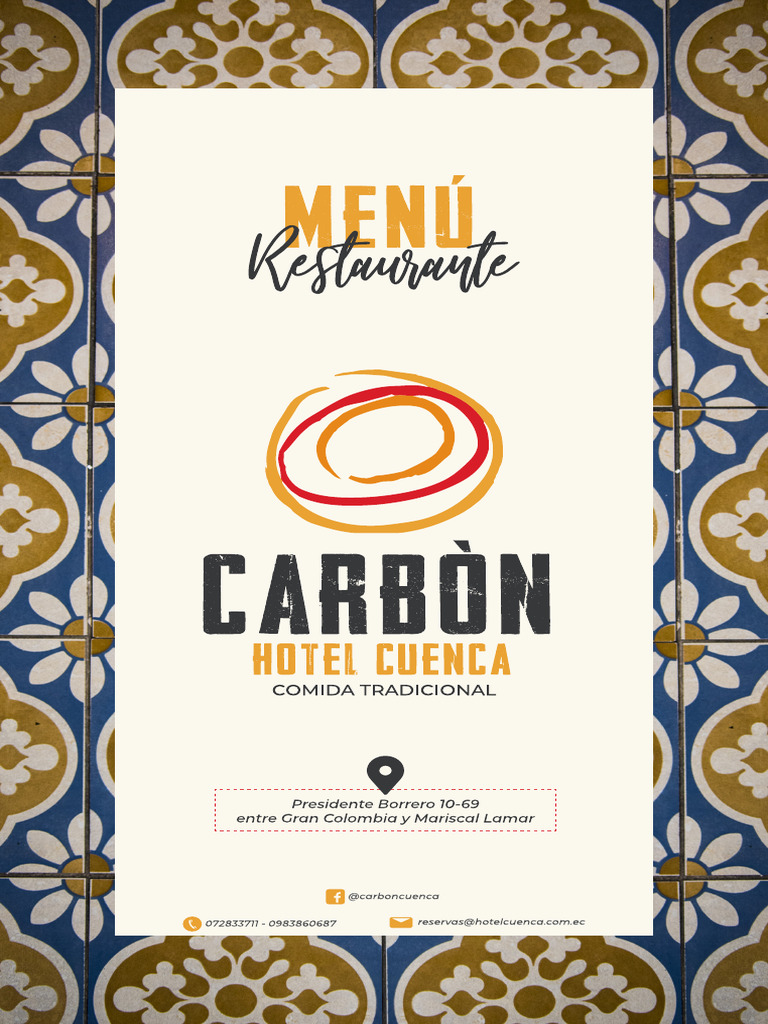 Menu Carta Carbón | PDF