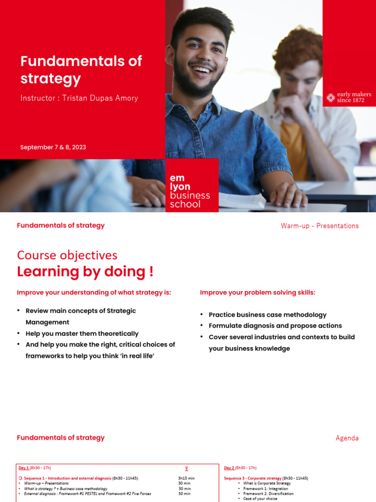 Fundamentals of Strategy Course Overview | PDF | Strategic Management ...