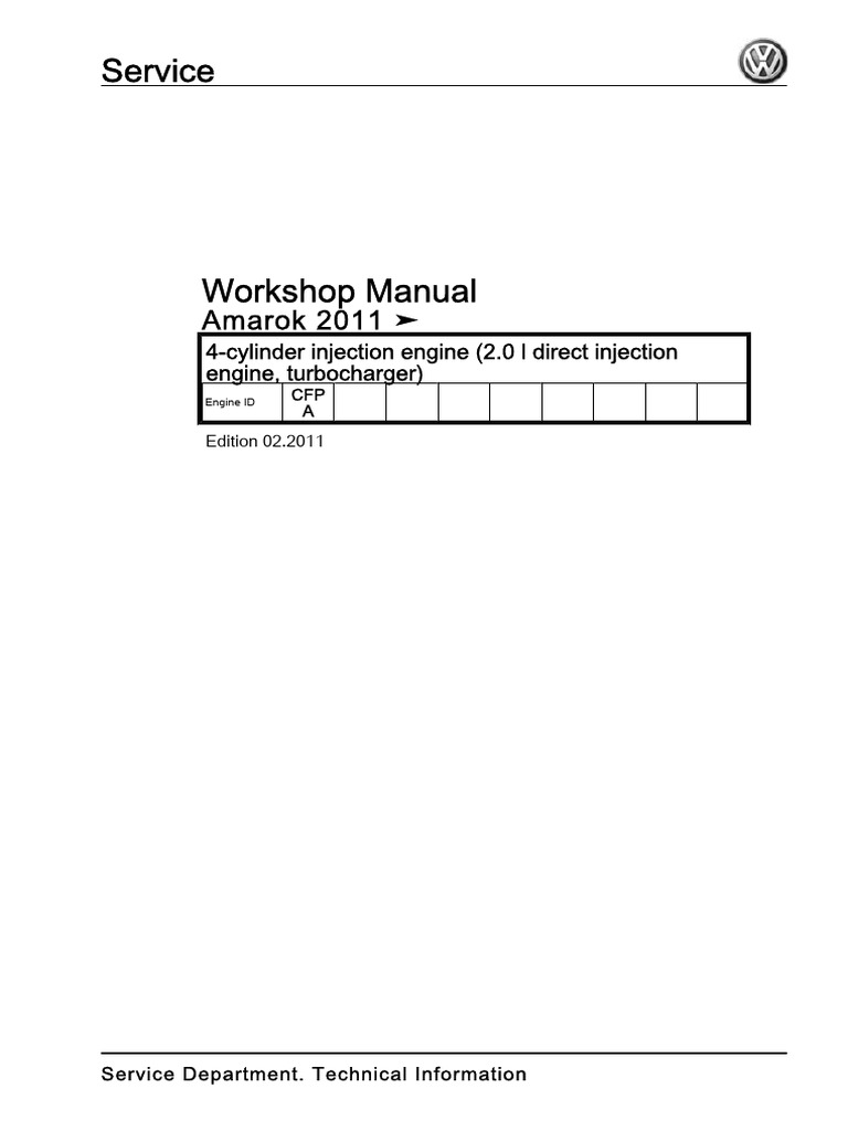Cfpa 4cyl Injection Engine Eng Amarok VW | PDF | Fuel Injection ...
