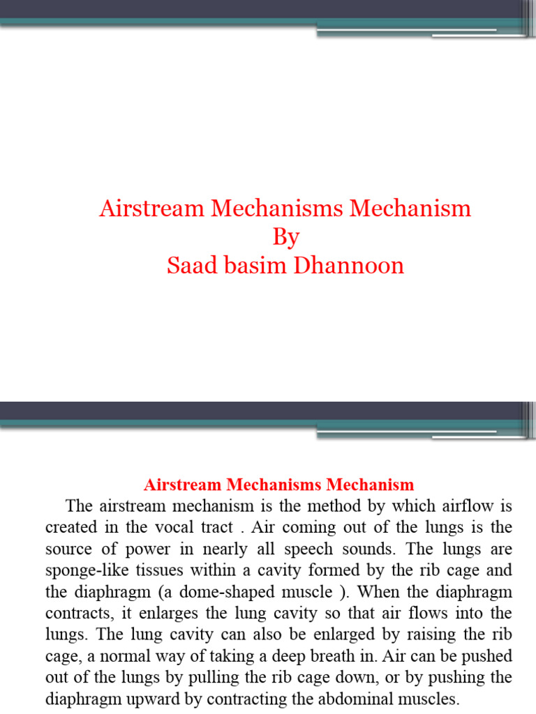 Airstream Mechanism PDF Human Voice Linguistics