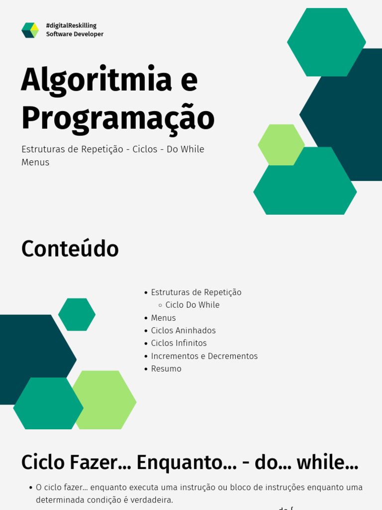 Estruturas de Repetição: Ciclo Do While | PDF | Informática | Ciência ...