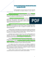 La Economía Colonial y Las Transformaciones Culturales Del Perú Entre Los Siglos XVI y XVIII