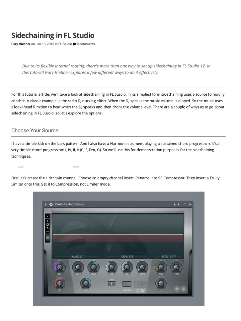 Sidechaining in FL Studio - Ask | PDF | Sound Production Technology ...
