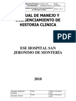 Manual Manejo y Diligenciamiento de Historia Clinica V2
