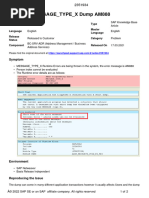 MESSAGE - TYPE - X Dump AM888: Symptom