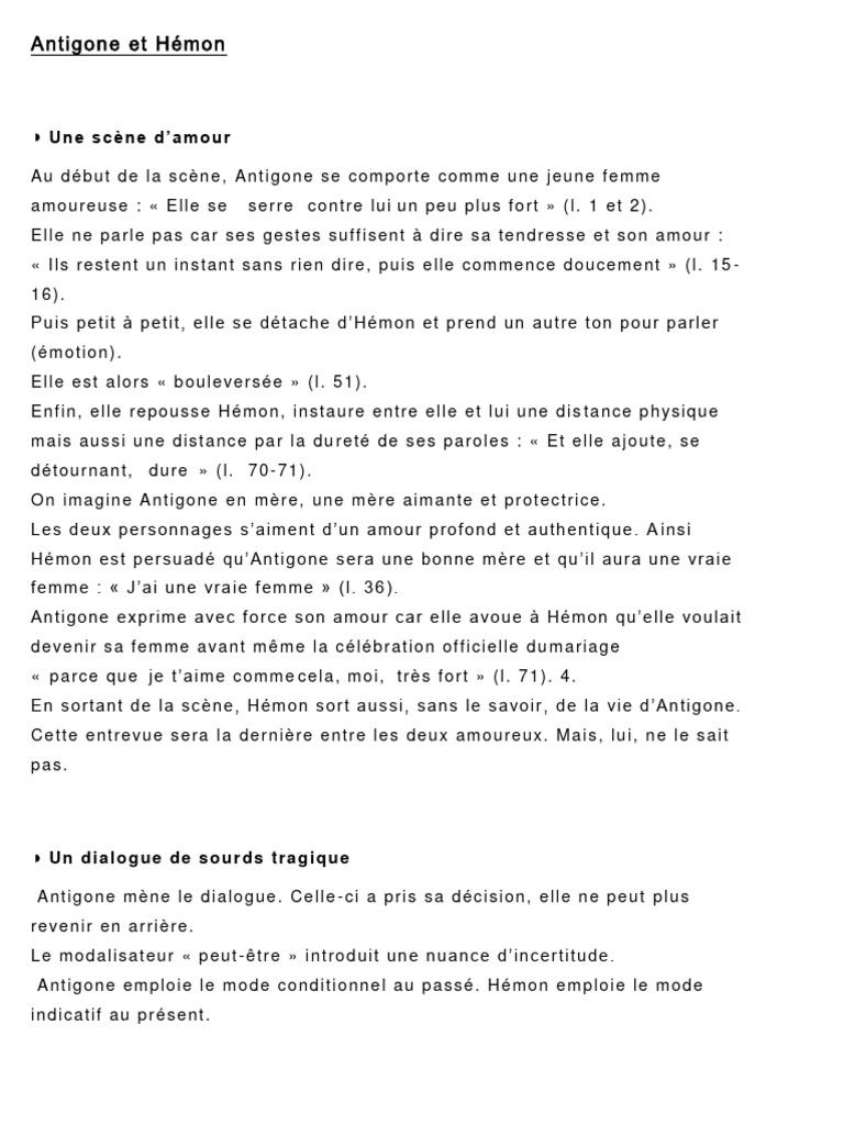 Antigone Et Hemon | PDF