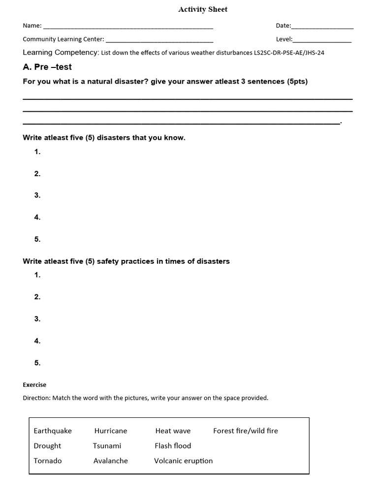 Disaster Preparedness Your Evacuation Pack Crossword Answers - 83rfpbq