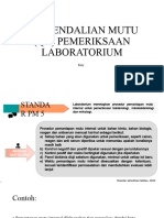 Pengendalian Mutu Pemeriksaan Laboratorium