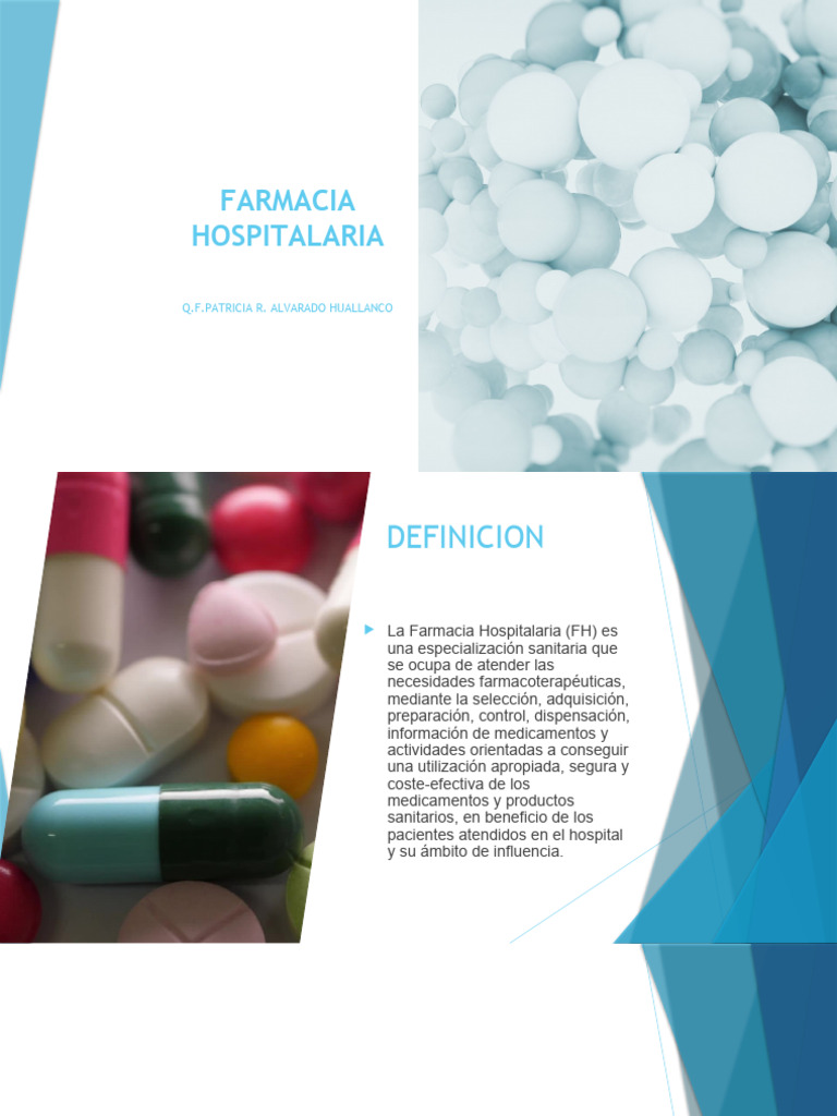 Definición de Farmacia Hospitalaria | PDF | Farmacia | Medicamentos con ...