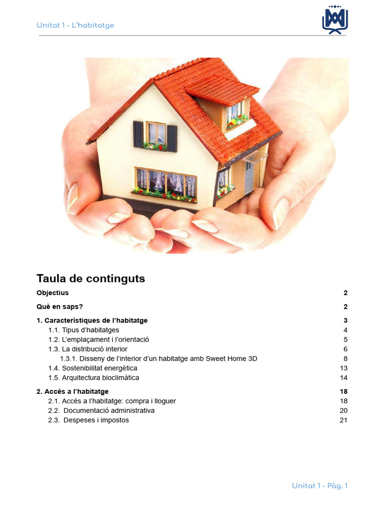 Unitat 1 - L'habitatge | PDF