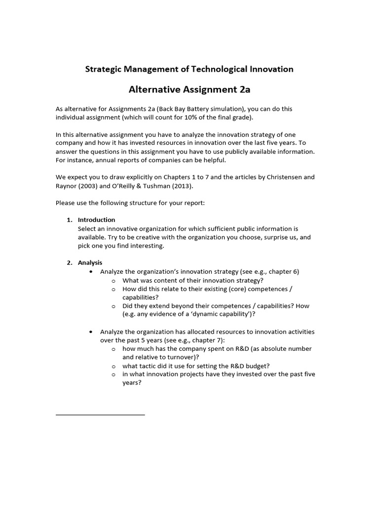 Analyzing Innovation Strategies in Business | PDF | Innovation ...