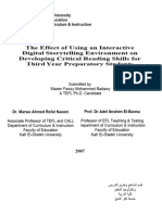 Badwy, M. (2017) - The Effect of Using An Interactive Digital Storytelling Environment On Developing Critical Reading Skills